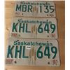 Image 3 : 2 Pair - 1981 & 1983 Saskatchewan license plates
