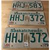 Image 4 : 2 Pair - 1978 & 1979 Saskatchewan license plates