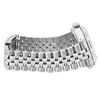 Image 8 : Rolex Mens Stainless Steel Silver Index Dial 18K Gold Pyramid Diamond Bezel Date