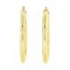 Image 1 : NEW Classic 14K Yellow Gold 3.9mm Wide Plain Polished Round Hoop Snap Earrings