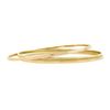 Image 2 : (3) 14k Yellow Gold 7.5" Polished & Textured Slip On Stack Bangle Bracelet Set