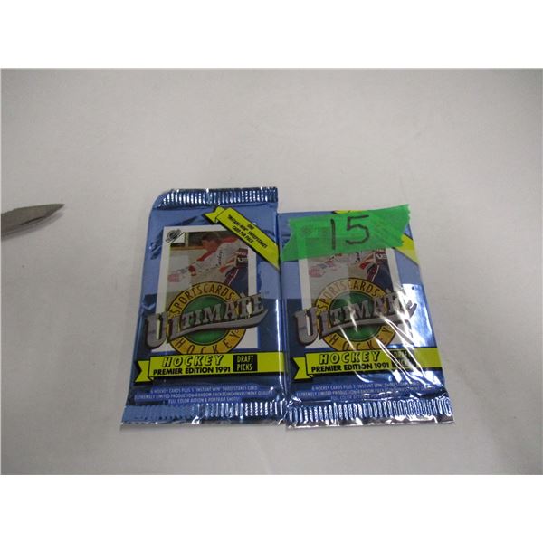 2 PACKS OF 1991 ULTIMATE HOCKEY CARDS (6 CARDS PER PACK)