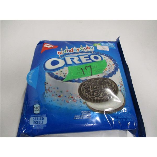 SHELF PULLS (AS IS):  OREO BIRTHDAY CAKE COOKIES - PACKAGE