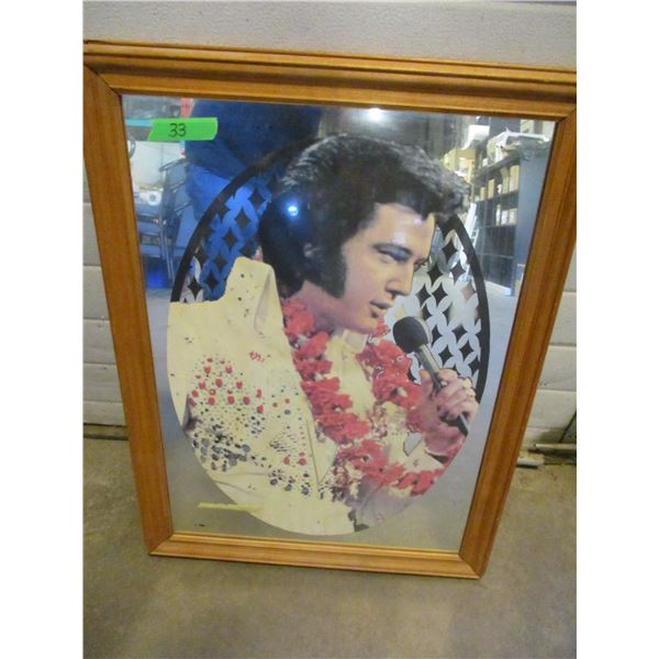 ESTATE:  FRAMED ELVIS PRESLEY MIRRORED PICTURE