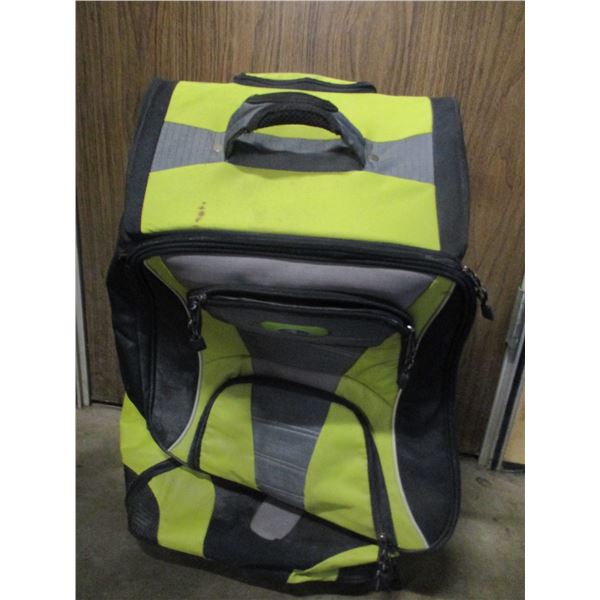 ESTATE:  ROLLING TOTE BAG (BLACK/YELLOW)