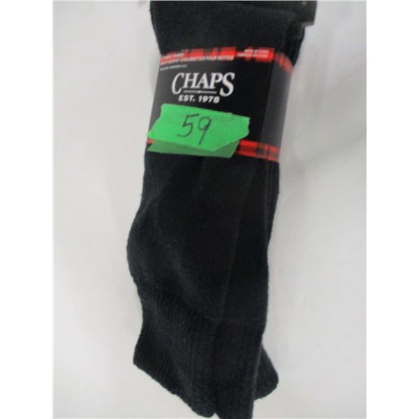 NEW:  2 PAIR MEN'S CHAPS SOCKS (SIZE 10 - 13)