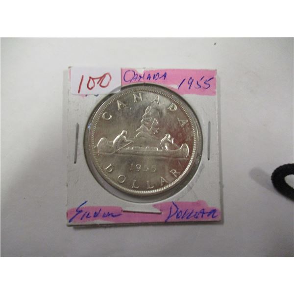 1955 CANADA SILVER DOLLAR