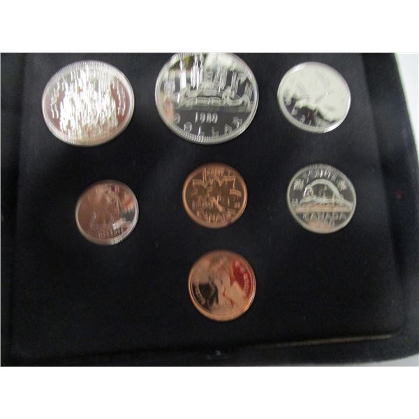 1980 PROOF CASED CANADA DOUBLE PENNY MINT COIN SET