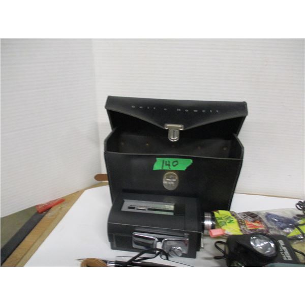 ESTATE:  TRAY C/W MOVIE CAMERA, BOX LITE, ETC