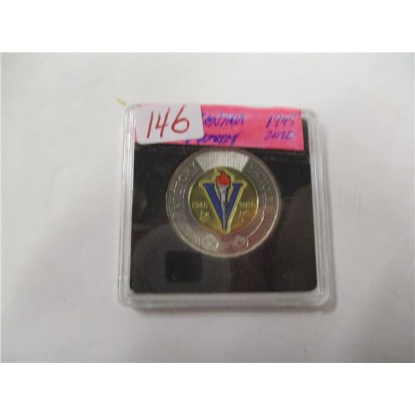 1945 - 2020 CH/BU CANADA WORLD WAR VICTORY TOONIE