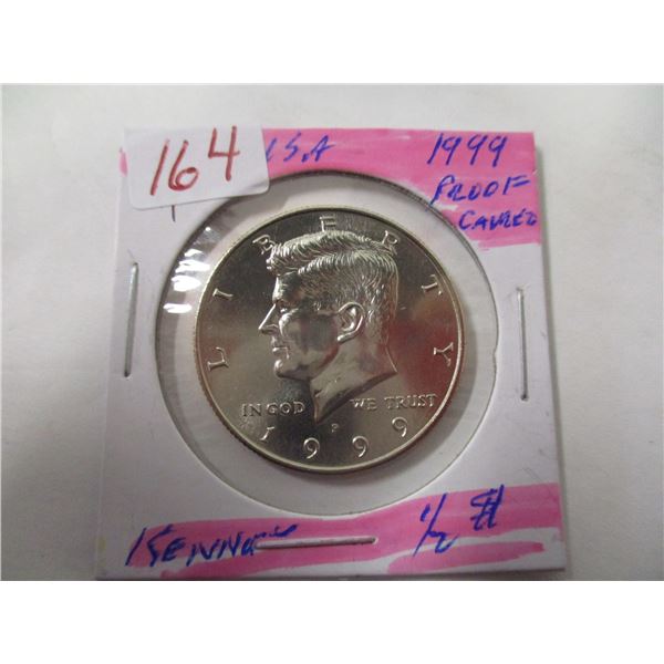 1999 USA PROOF CAMEO KENNEDY HALF DOLLAR
