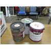 Image 1 : BOX C/W 3 GALLONS OF ASSORTED PAINT