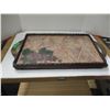 Image 1 : COLLECTABLE:  OLD LEATHER STYLE TRAY (GRAPE DESIGN)