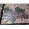 Image 3 : COLLECTABLE:  OLD LEATHER STYLE TRAY (GRAPE DESIGN)