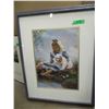 Image 1 : COLLECTABLE:  FRAMED PICTURE OF GIRL & PUPPY