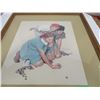 Image 1 : COLLECTABLE:  FRAMED NORMAN ROCKWELL PICTURE OF 3 KIDS PLAYING MARBLES