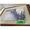 Image 1 : COLLECTABLE:  FRAMED ROBERT BATEMAN PICTURE OF DEER & WOODEN RAIL FENCE