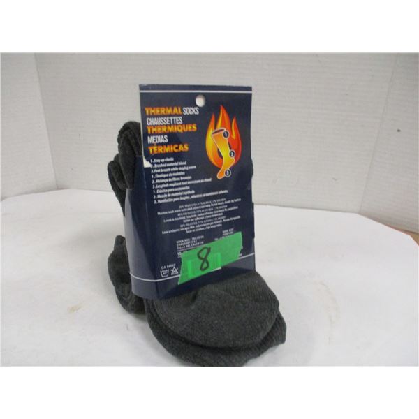 NEW:  THERMAL SOCKS (SIZE 10 - 13) - 2 PAIR