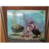 Image 1 : UNFRAMED PICTURE OF BUFFALO HUNT (APPROX. 16" X 20")