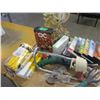 Image 1 : BOX C/W MOVIES, ORNAMENTS, CUTLERY, ETC