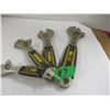 Image 1 : 4 - BLACK & YELLOW HANDLE ADJUSTABLE WRENCHES