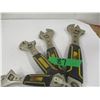 Image 2 : 4 - BLACK & YELLOW HANDLE ADJUSTABLE WRENCHES