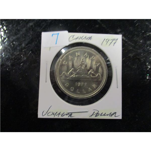 1977 PROOF LIKE CANADA VOYAGER DOLLAR