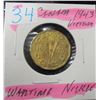 Image 1 : 1943 CANADA AU TOMBAC WARTIME NICKEL