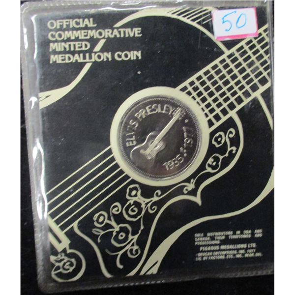 1935 - 1977 ELVIS PRESLEY COMMEMORATIVE MEDALLION COIN