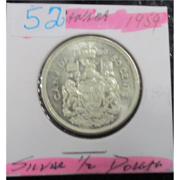 1959 CANADA SILVER HALF DOLLAR