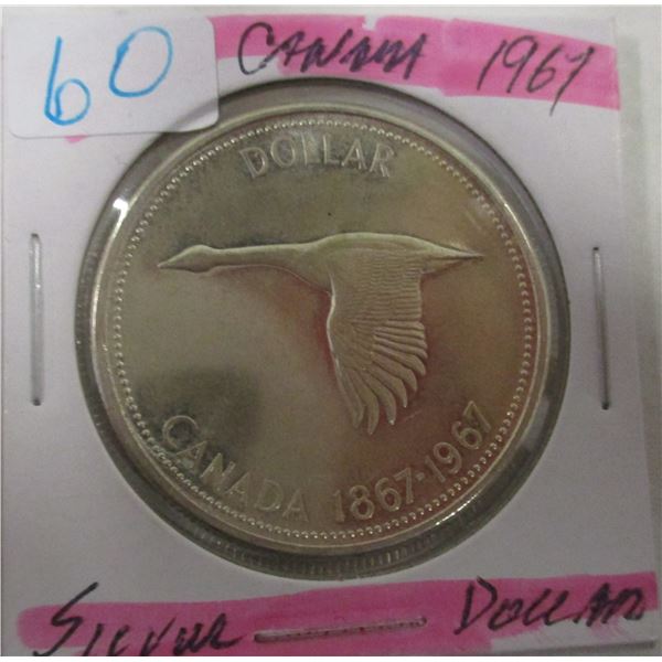 1967 CANADA GOOSE SILVER DOLLAR