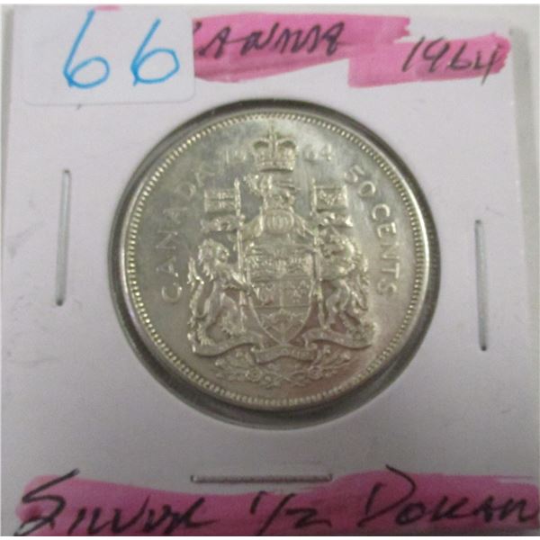 1964 CANADA SILVER HALF DOLLAR