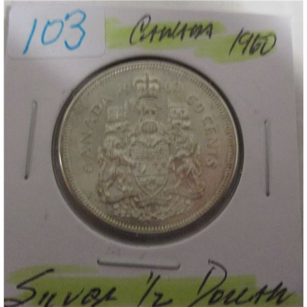 1960 CANADA SILVER HALF DOLLAR
