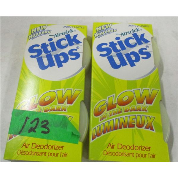 AIRWICK STICK UPS "GLOW IN THE DARK" (2) - 2 PACKAGES