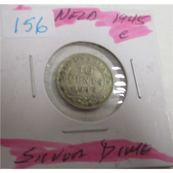 1945C NEWFOUNDLAND SILVER DIME