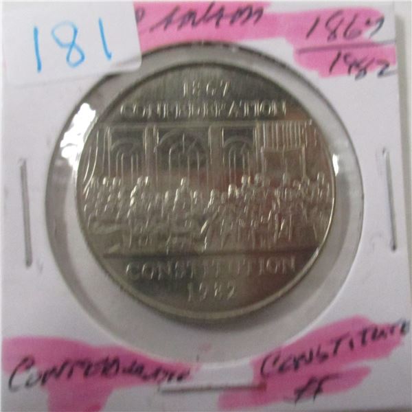 1867 - 1982 CANADA CONFEDERATION CONSTITUTION DOLLAR