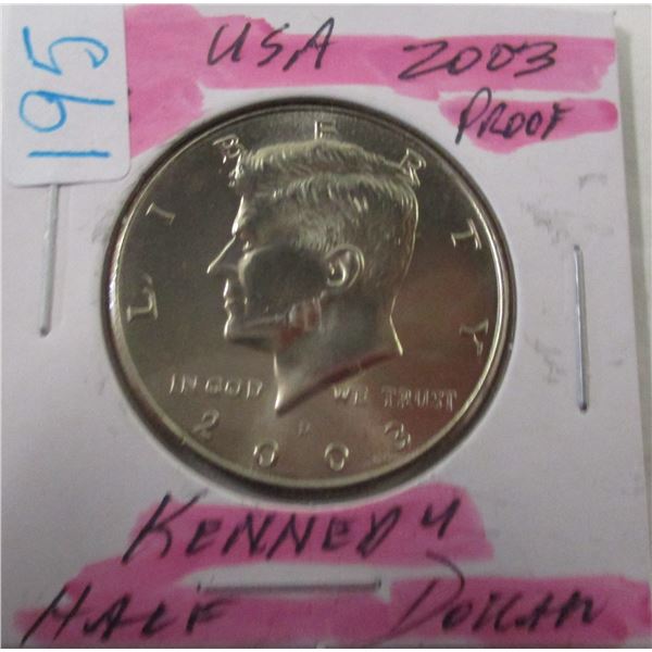 2003 USA LIBERTY PROOF KENNEDY HALF DOLLAR