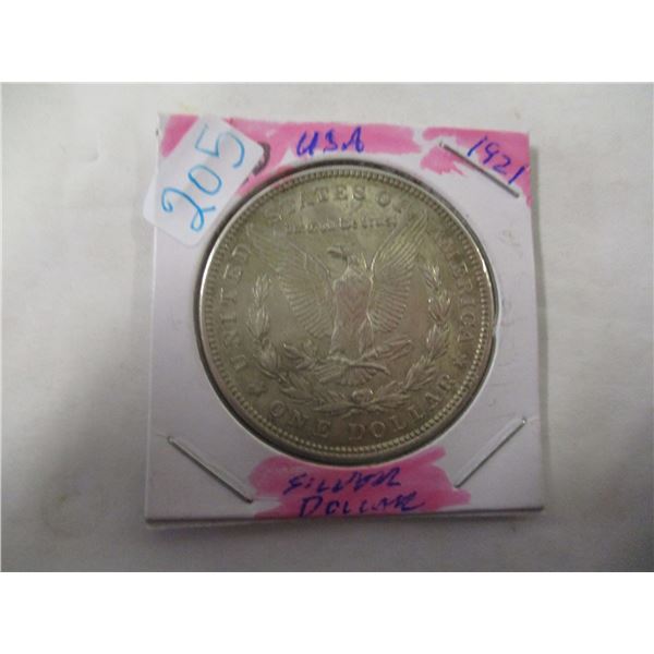 1921 USA MORGAN SILVER DOLLAR