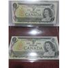 Image 1 : 1973 CANADA $1 BILLS (SEQUENTIAL SERIAL NUMBERS)