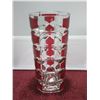 Image 1 : ESTATE/COLLECTABLE:  RUBY ACCENT VASE (7" H X 3" D)