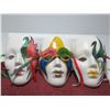 Image 1 : ESTATE:  3 PORCELAIN MASK WALL PLAQUES (5" H)