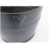 Image 2 : ESTATE:  PLASTIC HALF BARREL (APPROX. 23" H X 20"D) (BLACK)