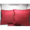 Image 1 : 2 BURGUNDY THROW CUSHIONS