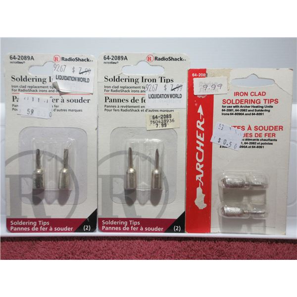 ESTATE/NEW:  3 PACKAGES OF SOLDERING IRON TIPS