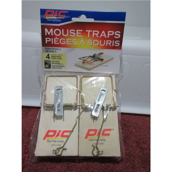 NEW:  PACKAGE OF 4 MOUSE TRAPS