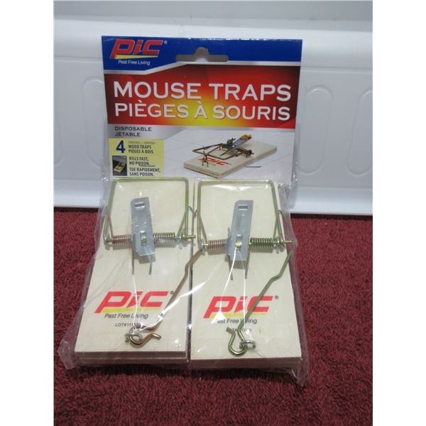 NEW:  PACKAGE OF 4 MOUSE TRAPS