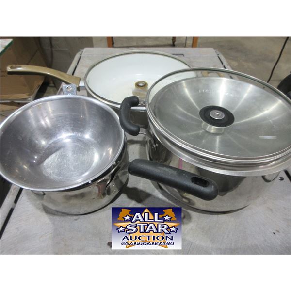 T-FAL FRYING PAN,  MEYER POT, ETC