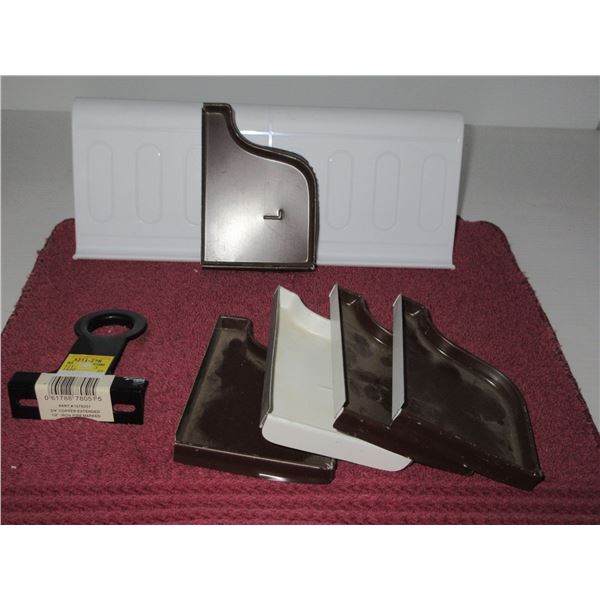 NEW:  5 EAVETROUGH END CAPS & EXTENDER