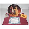 Image 2 : NORMAN ROCKWELL COLLECTOR PLATE "HIS FIRST DAY OF SCHOOL" C/W CERTIFICATE OF AUTHENTICITY