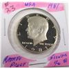 Image 1 : EDMONTON:  1981 USA KENNEDY PROOF CAMEO SILVER HALF DOLLAR
